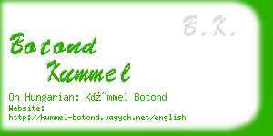 botond kummel business card